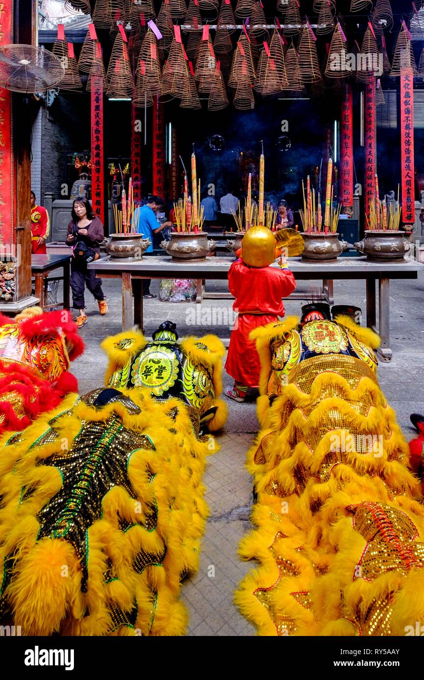 Vietnam Ho Chi Minh Ville District 5 Danse Du Lion Oudu - 