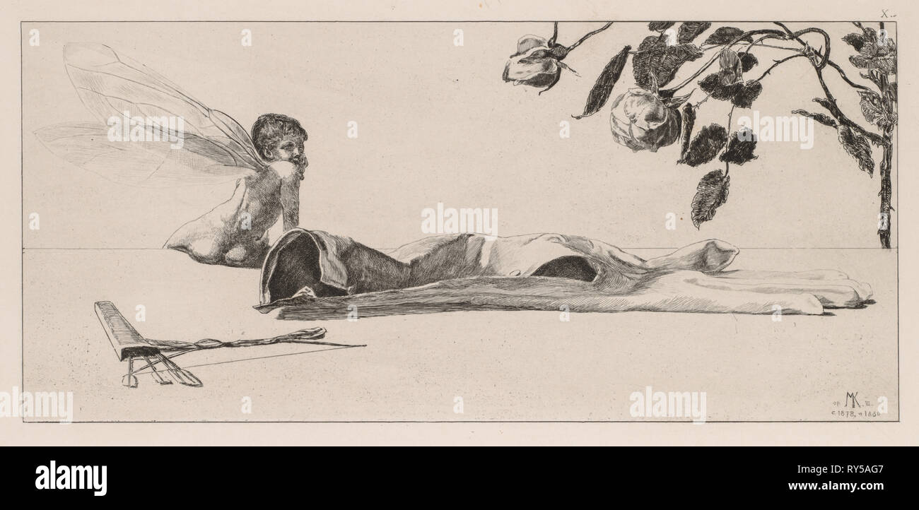 A Glove: Amor, 1880. Max Klinger (German, 1857-1920). Etching Stock Photo -  Alamy