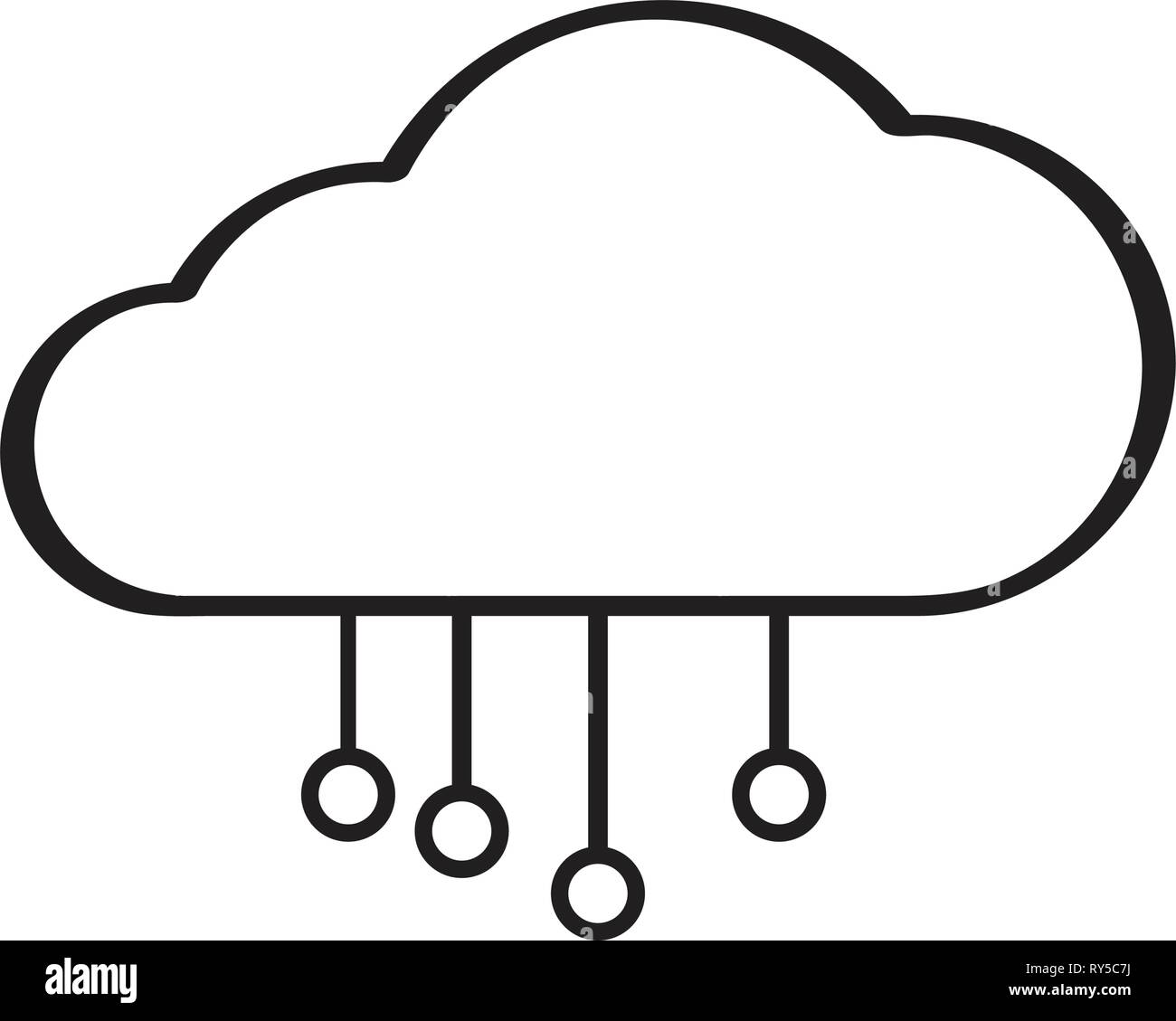 Cloud computing image Black and White Stock Photos & Images - Alamy