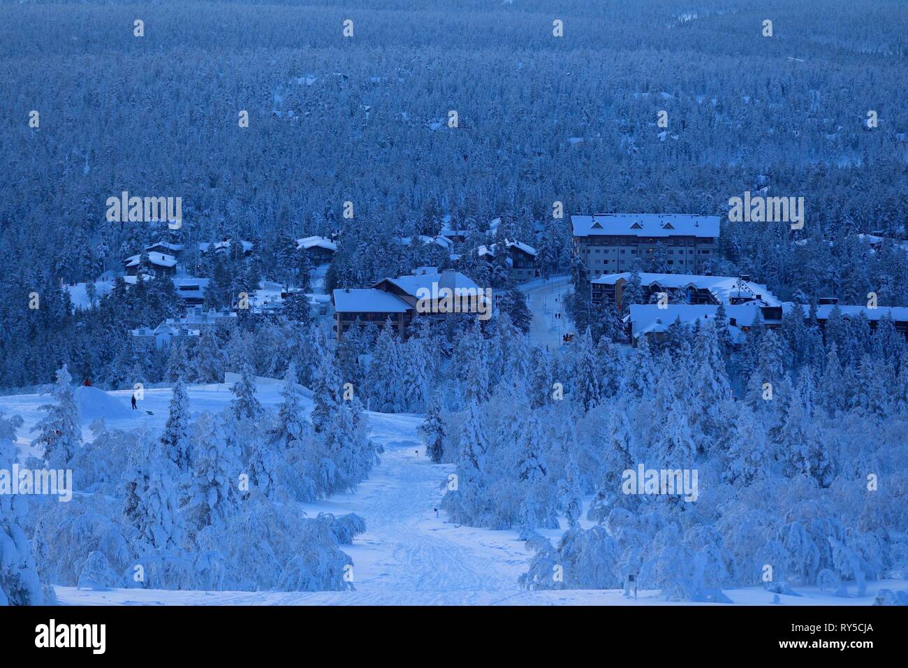 Finland, Lapland province, Inari, Saariselka Stock Photo Alamy
