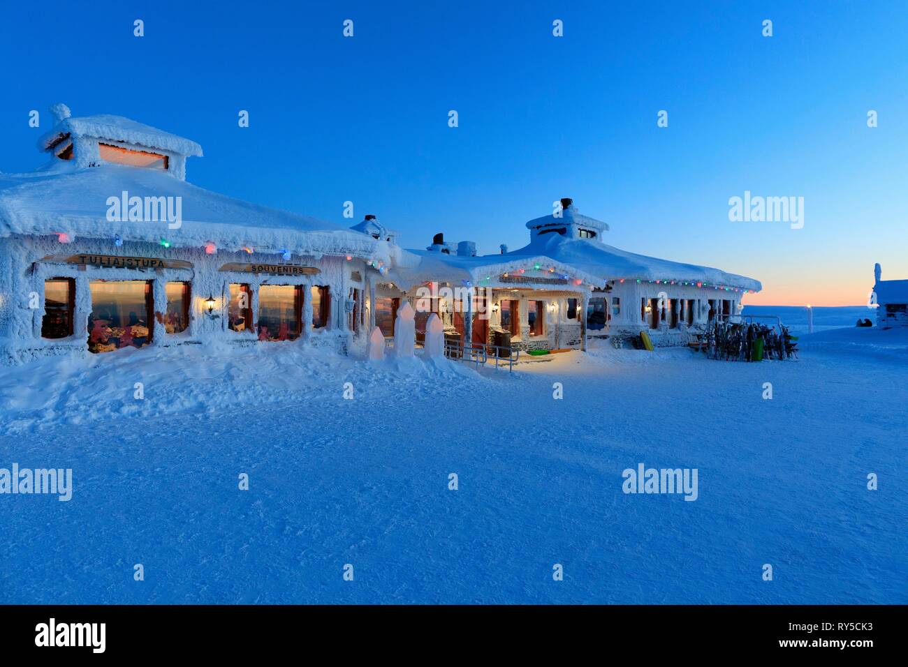 Finland, Lapland province, Inari, Saariselka, Kaunispaa Summit Stock