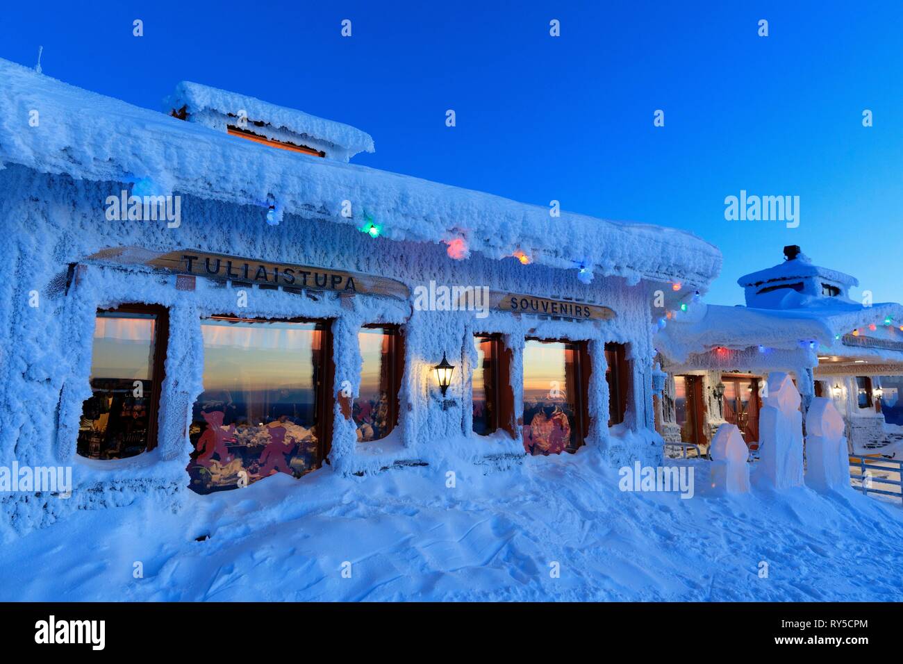 Finland, Lapland province, Inari, Saariselka, Kaunispaa Summit Stock