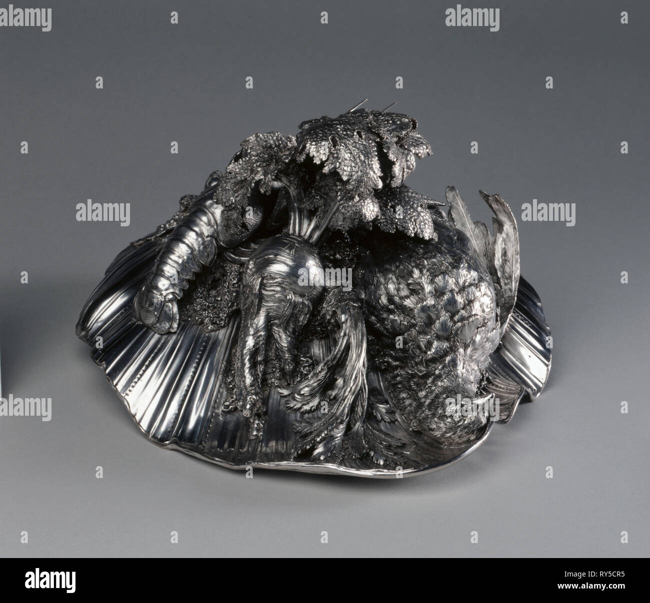 Tureen (lid), 1735-1738. Henry Adnet (French, 1745), Juste-Aurèle Meissonnier (French, 1695-1750). Silver; overall: 36.9 cm (14 1/2 in.); average: 35 x 38.4 x 31.8 cm (13 3/4 x 15 1/8 x 12 1/2 in Stock Photo