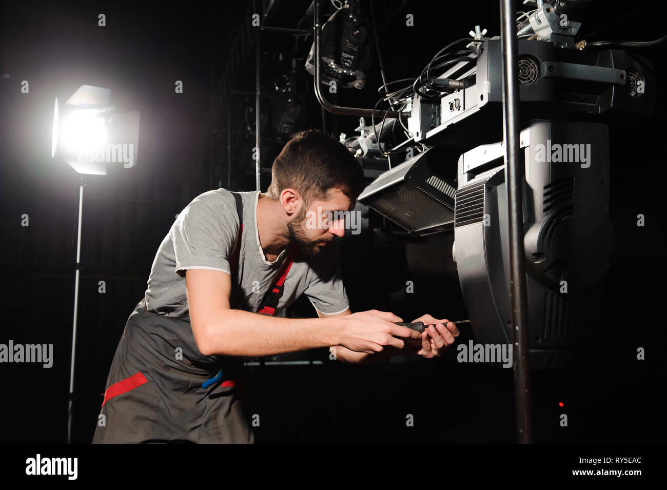 Stage Lighting Technician High Resolution Stock Photography and Images