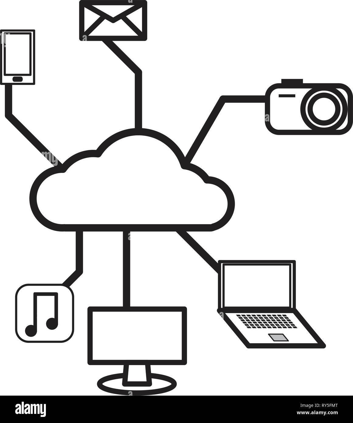 Cloud computing icon Stock Vector Image & Art - Alamy