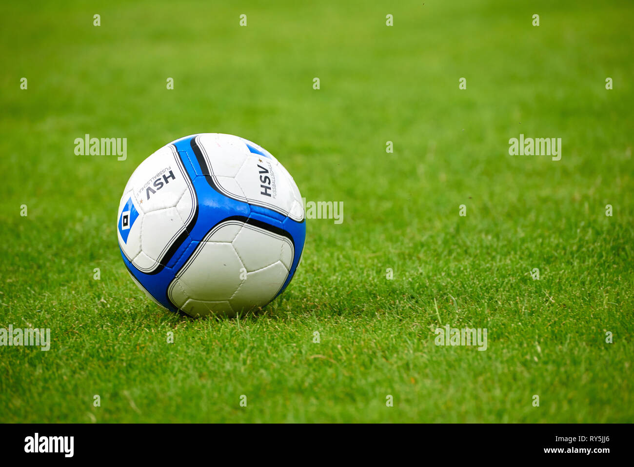 ball of soccer club Hamburg on playground Stock Photo Alamy
