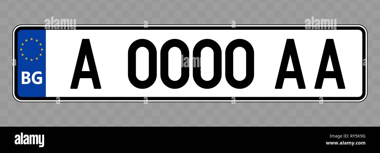 Number plate. Vehicle registration plates of Bulgaria Stock Vector Image &  Art - Alamy