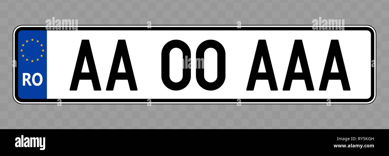 Number plate. Vehicle registration plates of Romania Stock Vector Image &  Art - Alamy