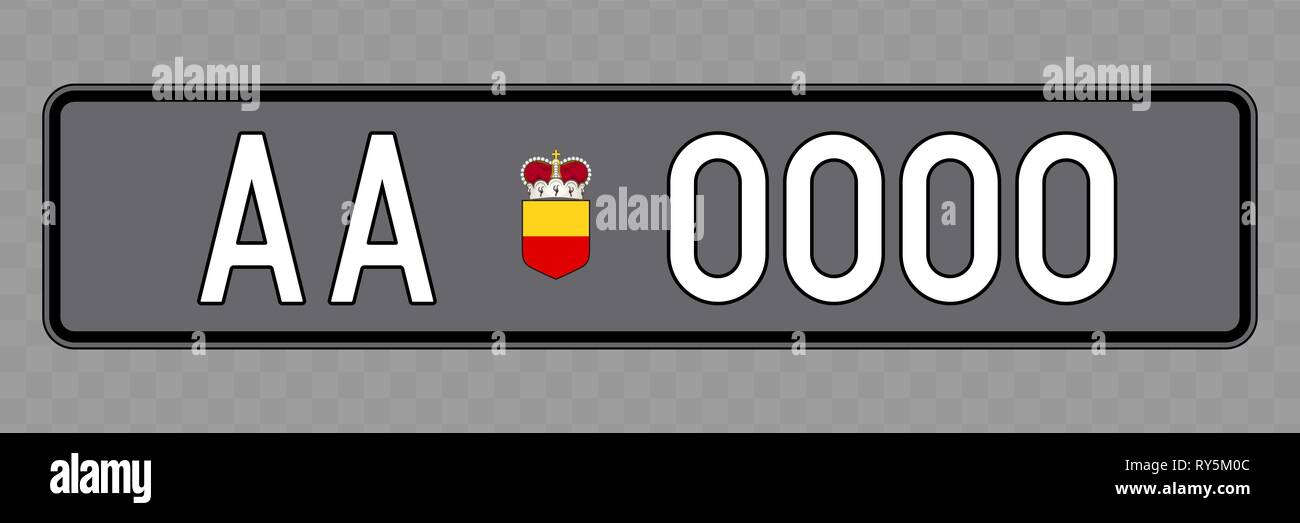 Number plate. Vehicle registration plates of Liechtenstein Stock Vector ...