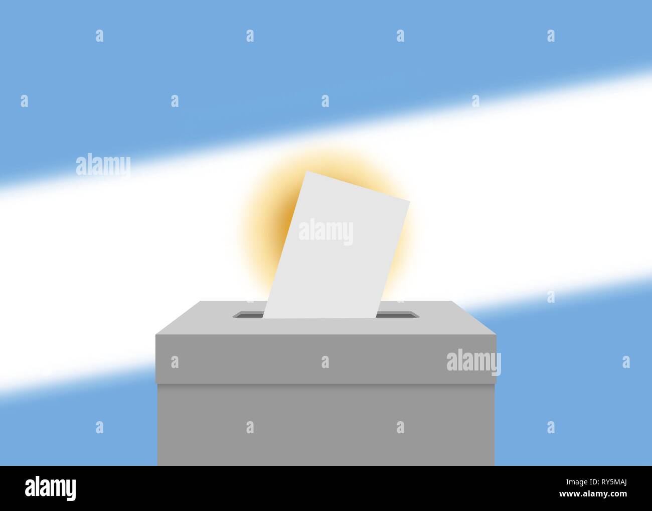 Argentina election banner background. Ballot Box with blurred flag Stock  Vector Image & Art - Alamy