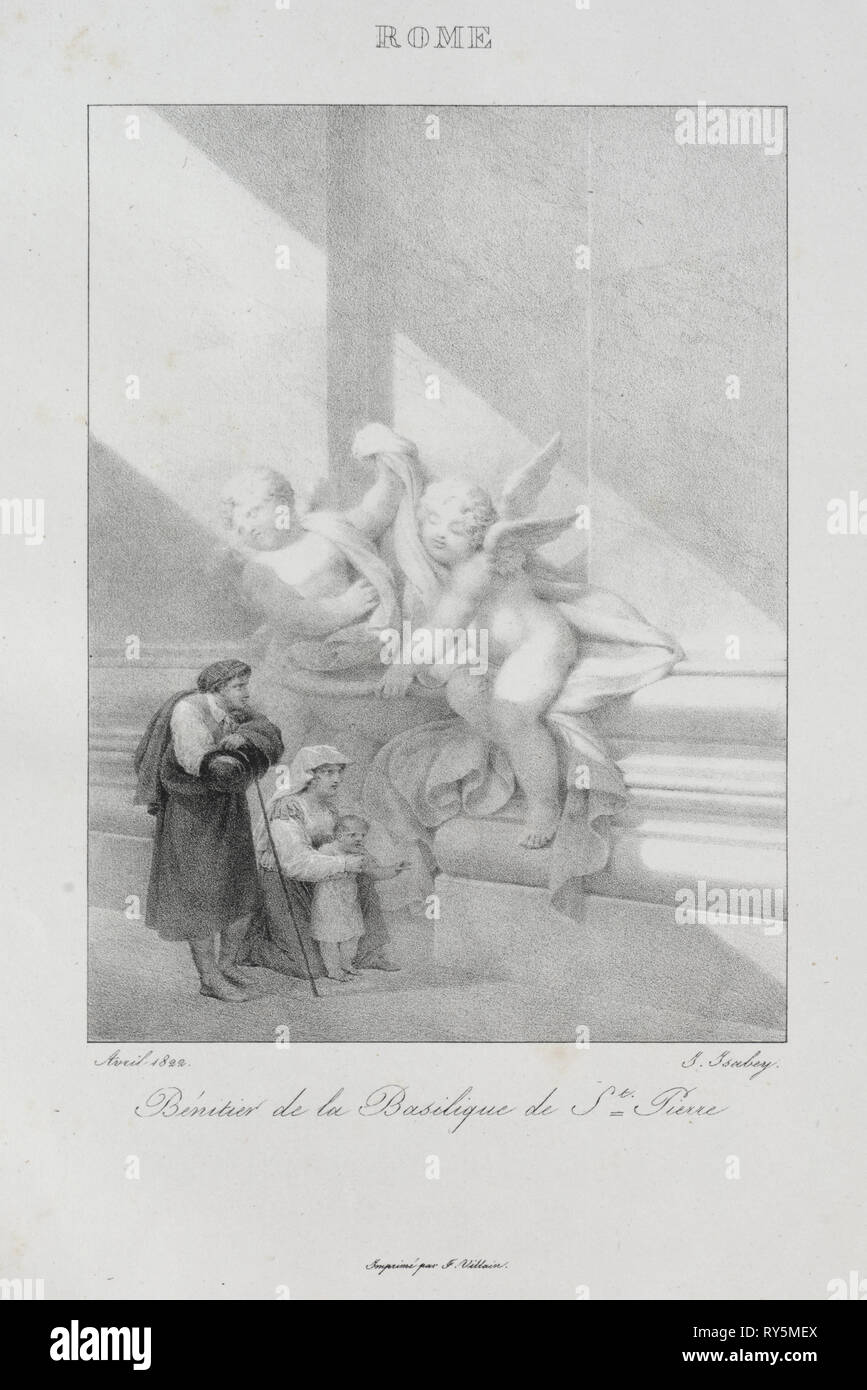 Voyage en Italie en 1822, 1833. Jean-Baptiste Isabey (French, 1767-1855). Lithograph Stock Photo