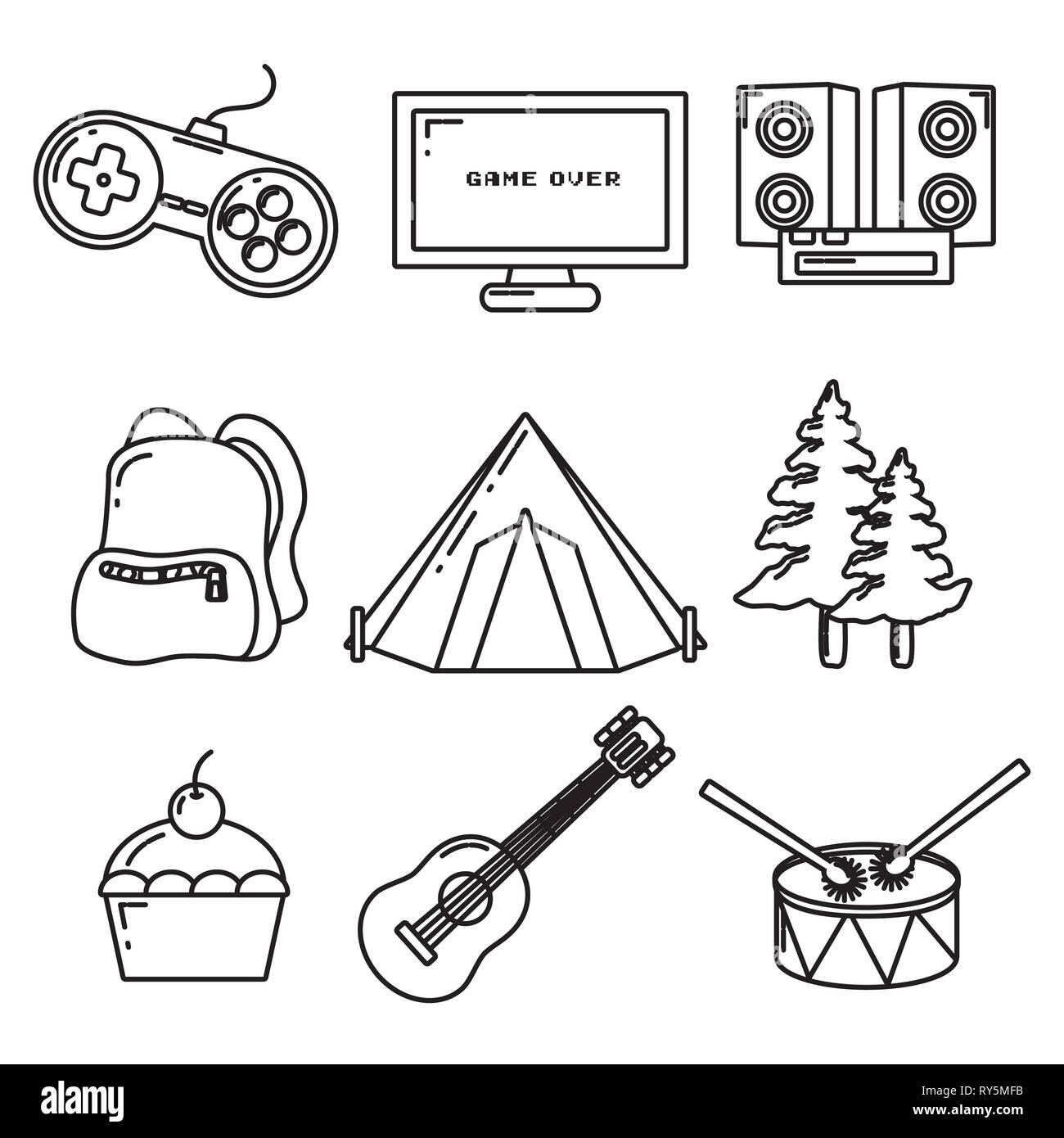 Hobby generation Stock Vector Images - Alamy