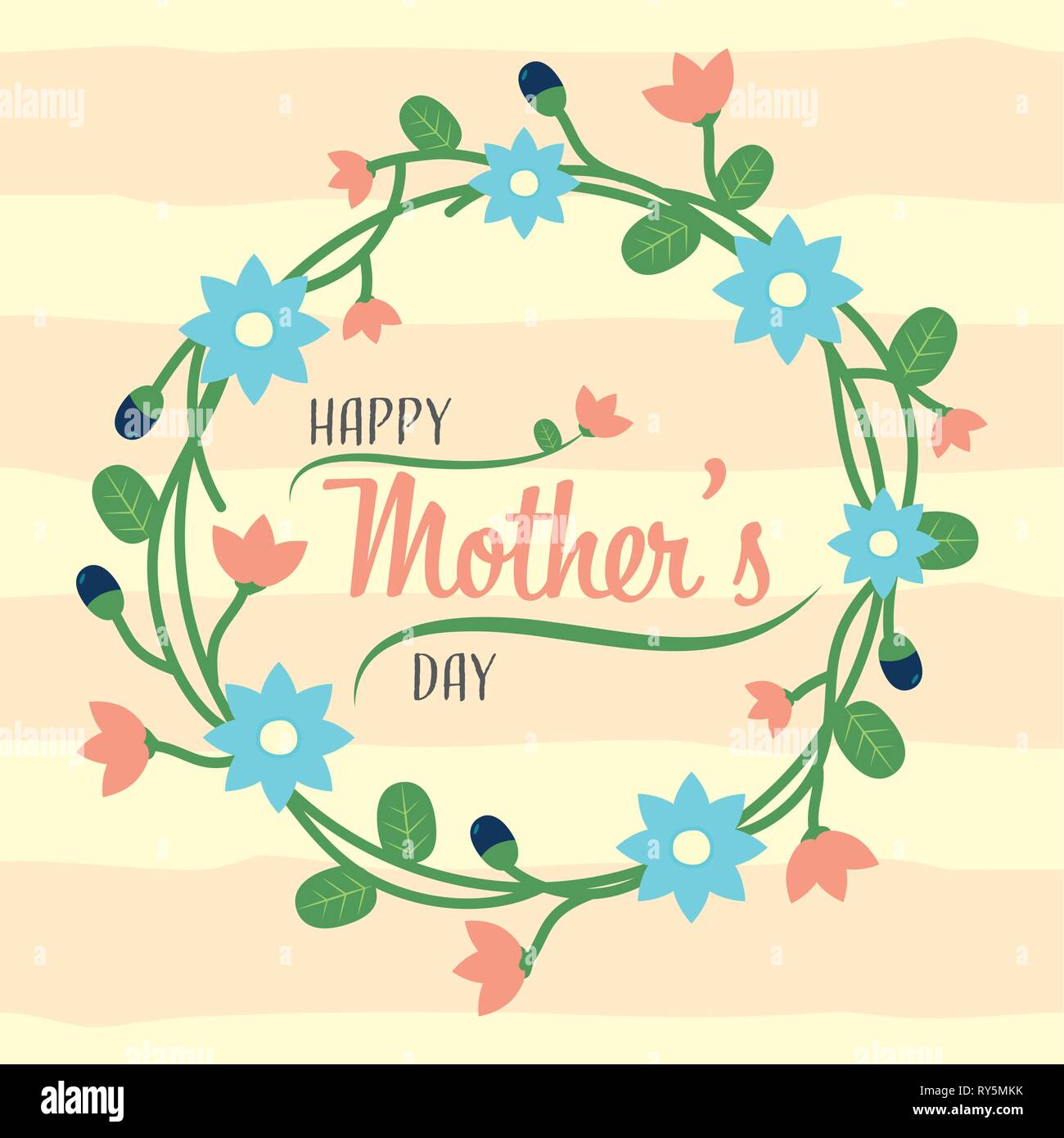 happy mothers day Stock Vector Image & Art - Alamy