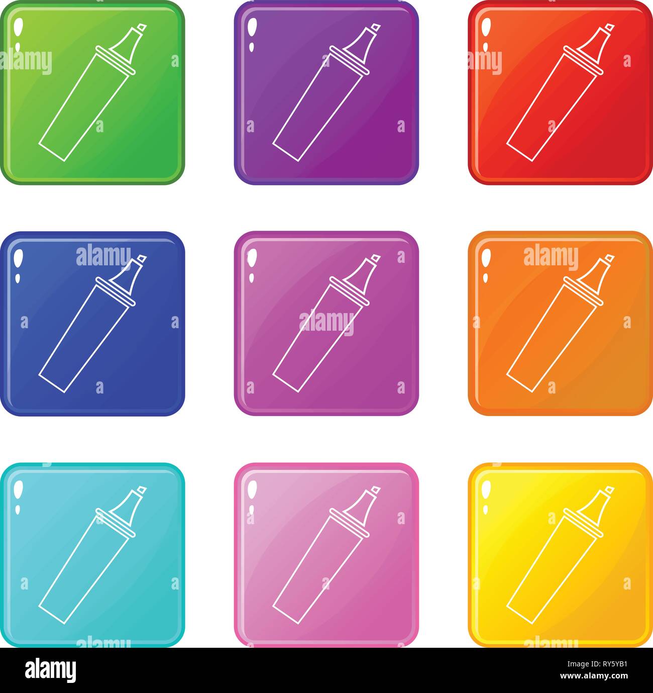 Thin felt tip pen Stock Vector Images - Alamy