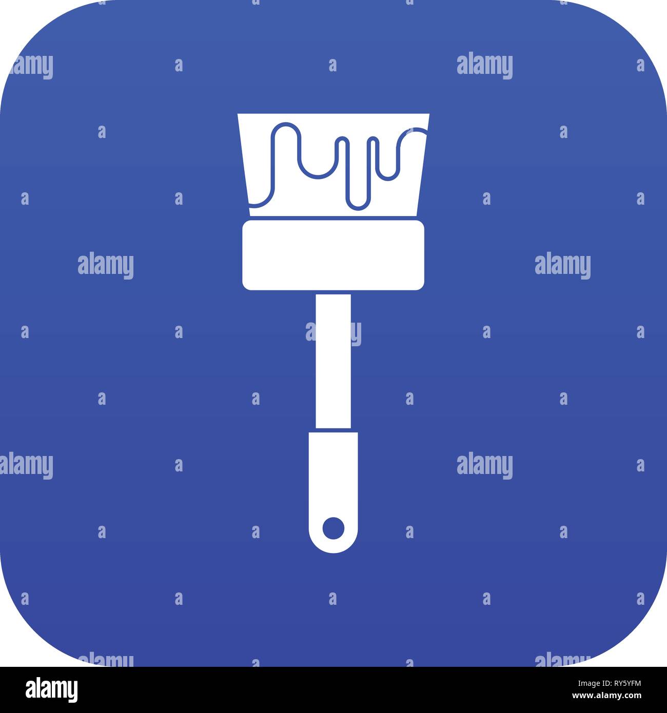 Paint brush icon digital blue Stock Vector Image & Art - Alamy