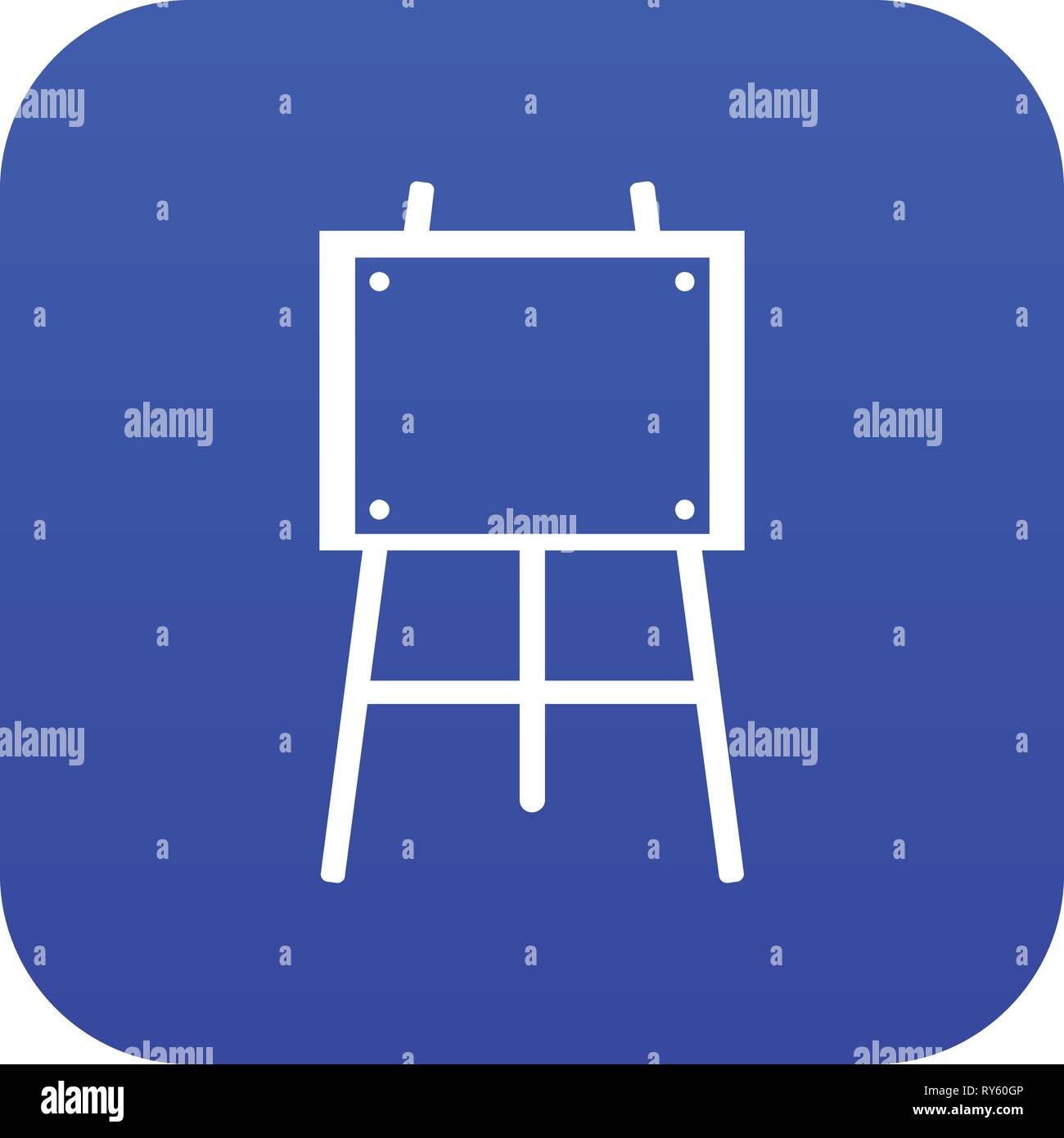 Wooden easel icon digital blue Stock Vector Image & Art - Alamy