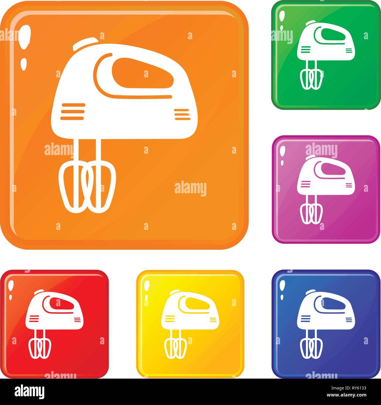 Stainless steel electric stand mixer Stock Vector Images - Alamy