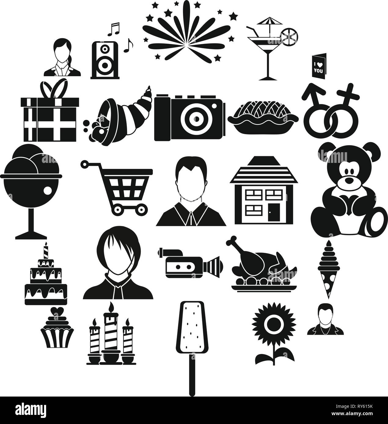 Family meal restaurant celebrate Stock Vector Images Alamy