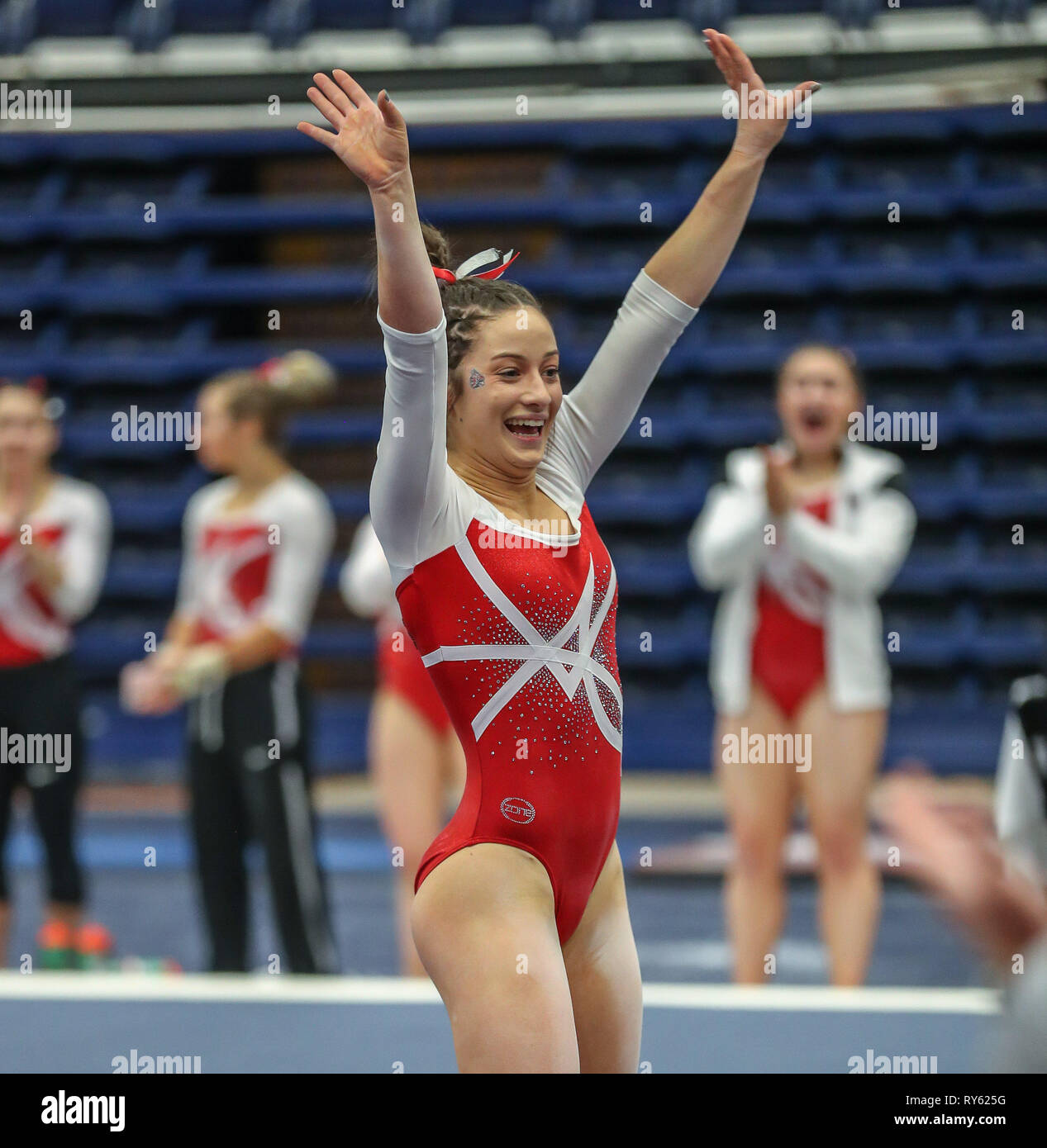 Kent, OH, USA. 10th Mar, 2019. Ball State's Sandra Elsadek smiles as