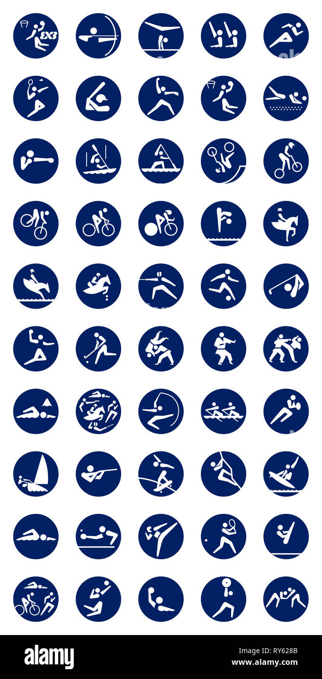 Tokyo. 12th Mar, 2019. The image of the sport pictograms (frame type) for the Tokyo 2020 Olympic Games is released by the Tokyo 2020 Organizing Committee in Tokyo, Japan, on March 12, 2019. Credit: Xinhua/Alamy Live News Stock Photo