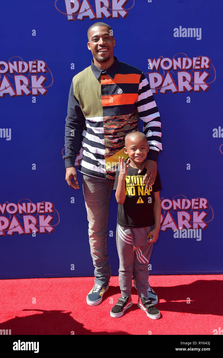 DJ Damage with Sohn at the premiere of the animated film 'Wonder Park