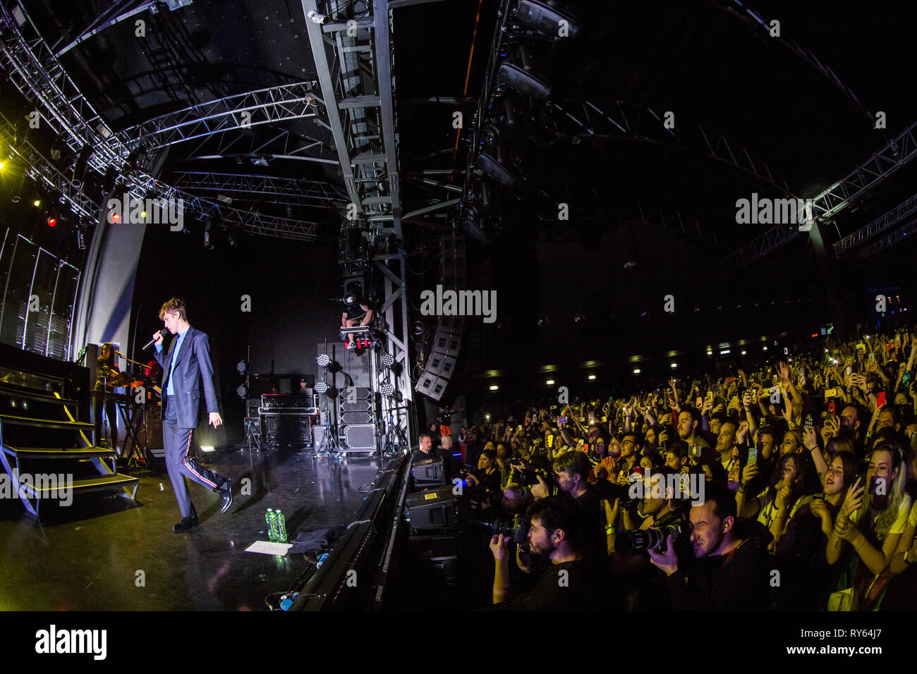 Milan, Italy. 11th Mar, 2019. The Australian pop singer-songwriter actor and Internet personality TROYE SIVAN performs live on stage at Fabrique during the 'Bloom Tour 2019' Credit: Rodolfo Sassano/Alamy Live News Stock Photo