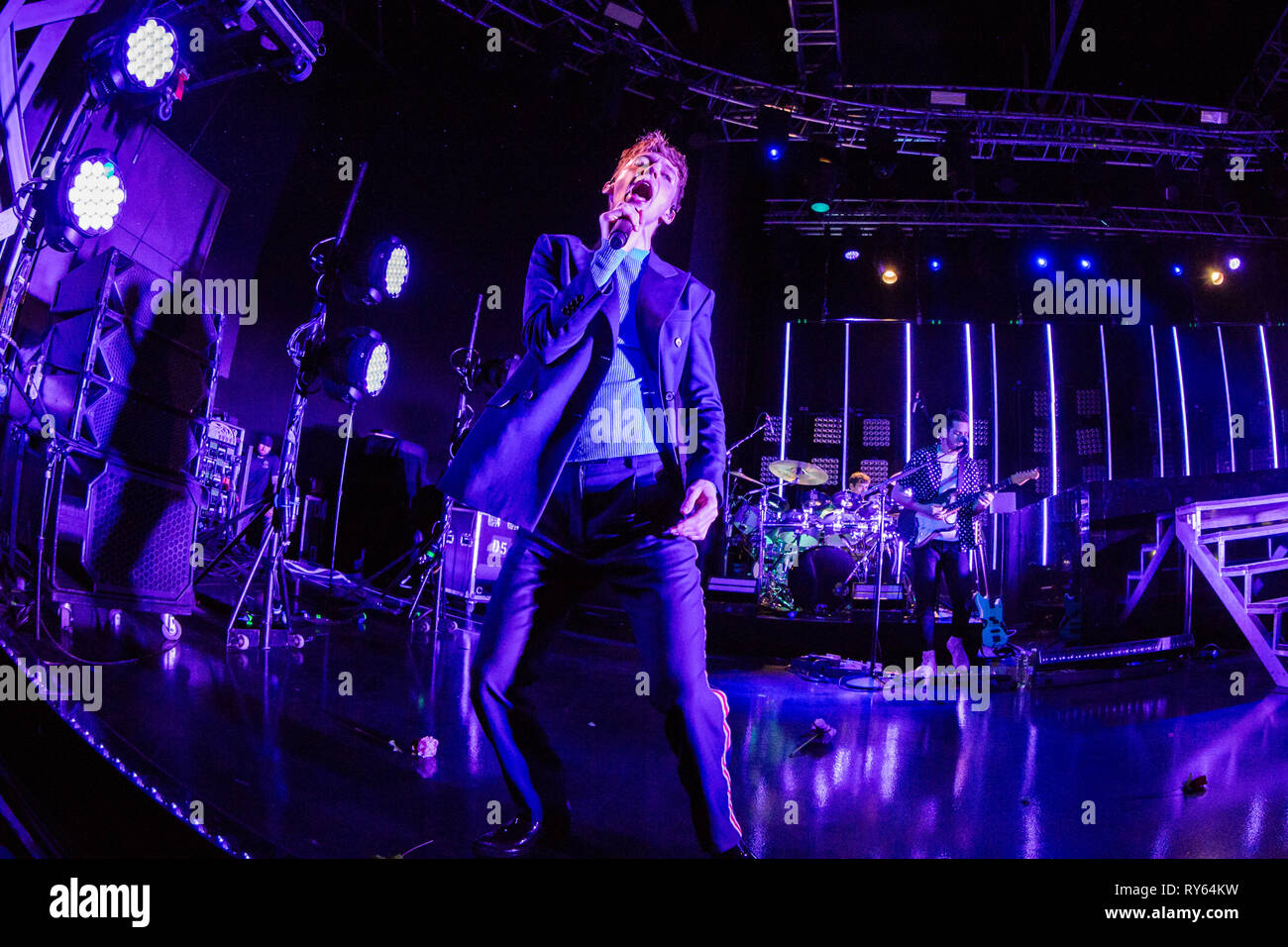 Milan, Italy. 11th Mar, 2019. The Australian pop singer-songwriter actor and Internet personality TROYE SIVAN performs live on stage at Fabrique during the 'Bloom Tour 2019' Credit: Rodolfo Sassano/Alamy Live News Stock Photo