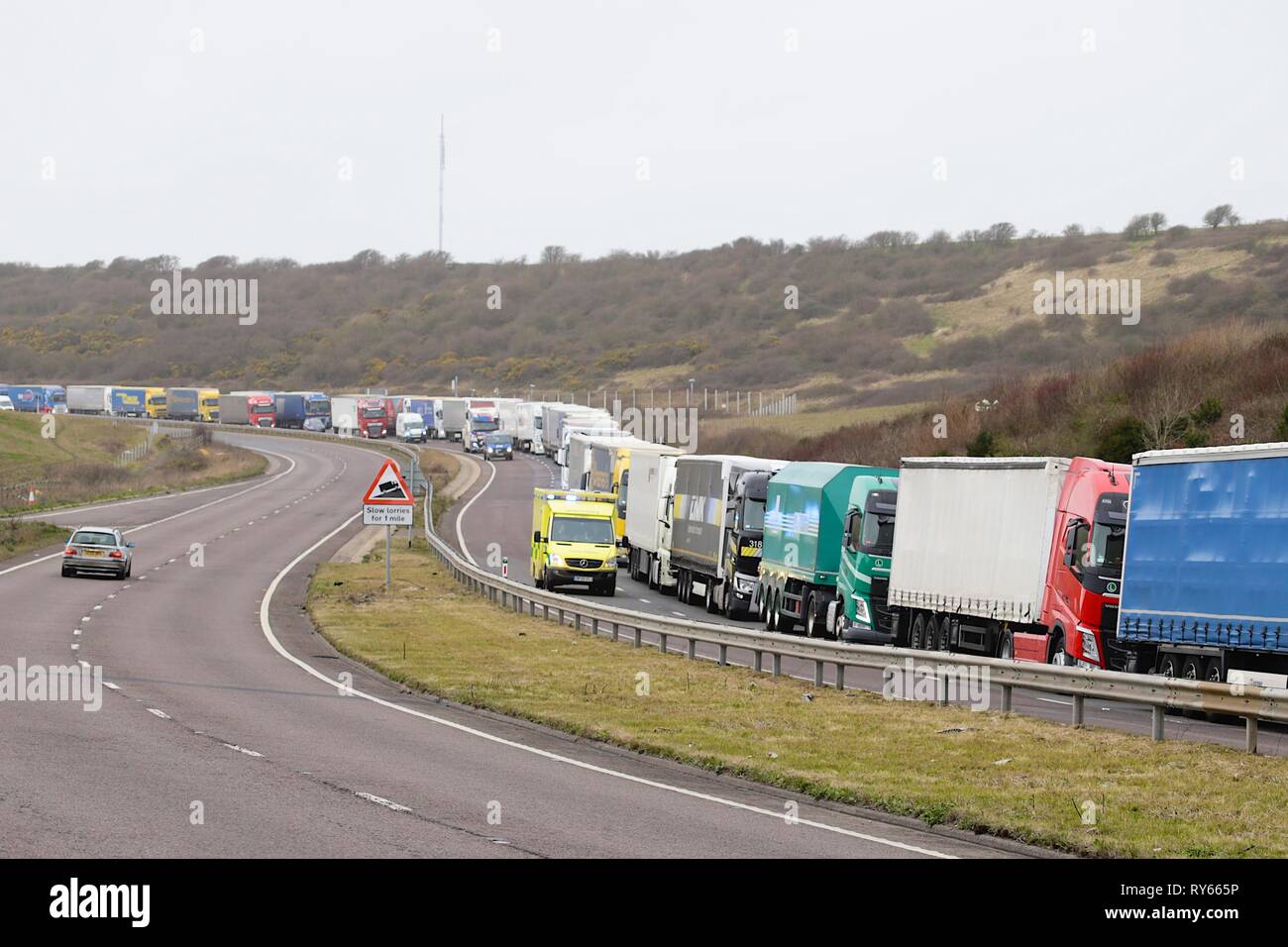 Dover lorry queues hires stock photography and images Alamy