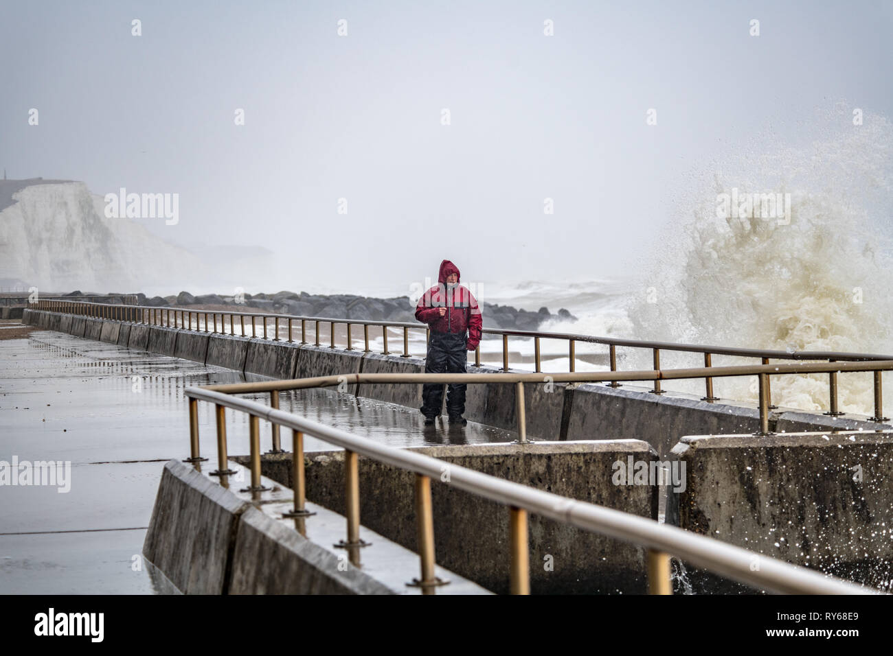 Storm Gareth on the South Coast of the UK Stock Photo