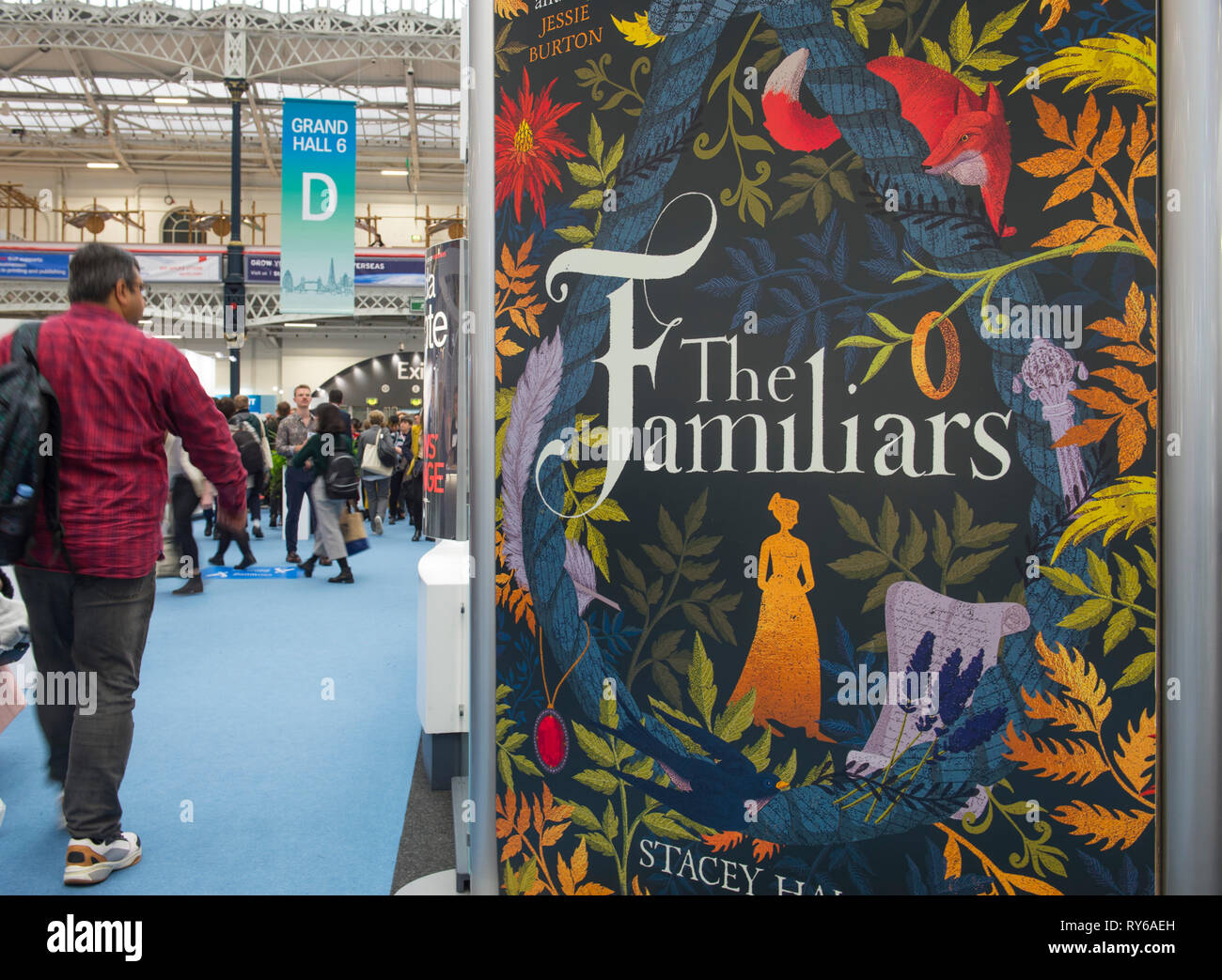 Olympia, London, UK. 12 March, 2019.  The annual London Book Fair celebrates its 48th anniversary with an estimated 25,000 publishing professionals due to visit over the busy 3 day event. Credit: Malcolm Park/Alamy Live News. Stock Photo