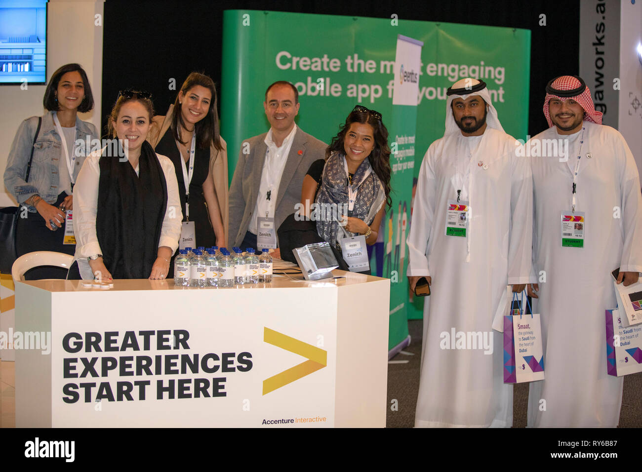 Dubai, United Arab Emirates, 12 March 2019, Greater Experiences Start Here  - Accenture Interactive at Dubai Lynx - International Festival of  Creativity, © ifnm / Alamy Live News Stock Photo - Alamy, image size:1300x956