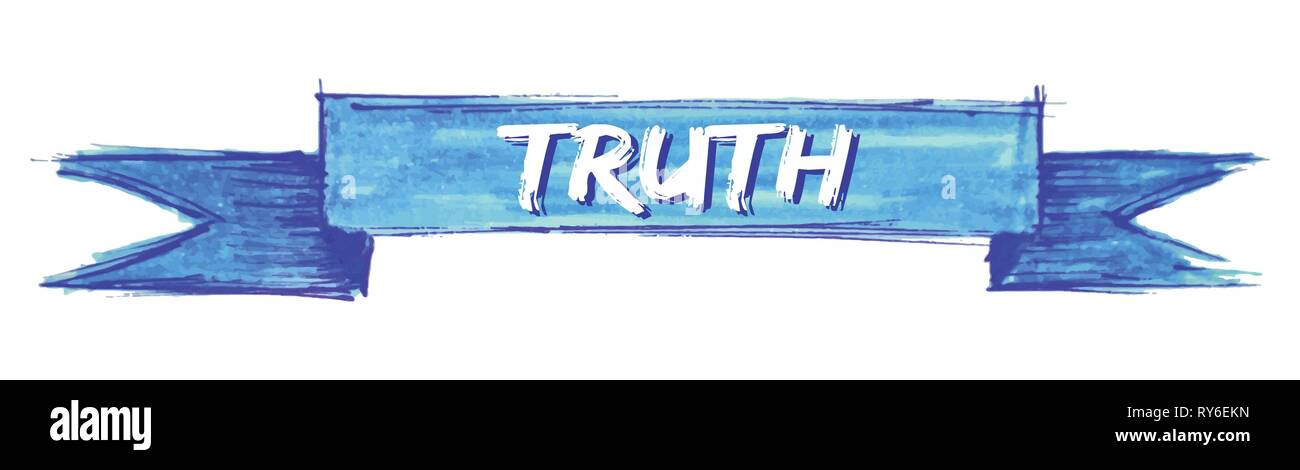 truth hand painted ribbon sign Stock Vector Image & Art - Alamy