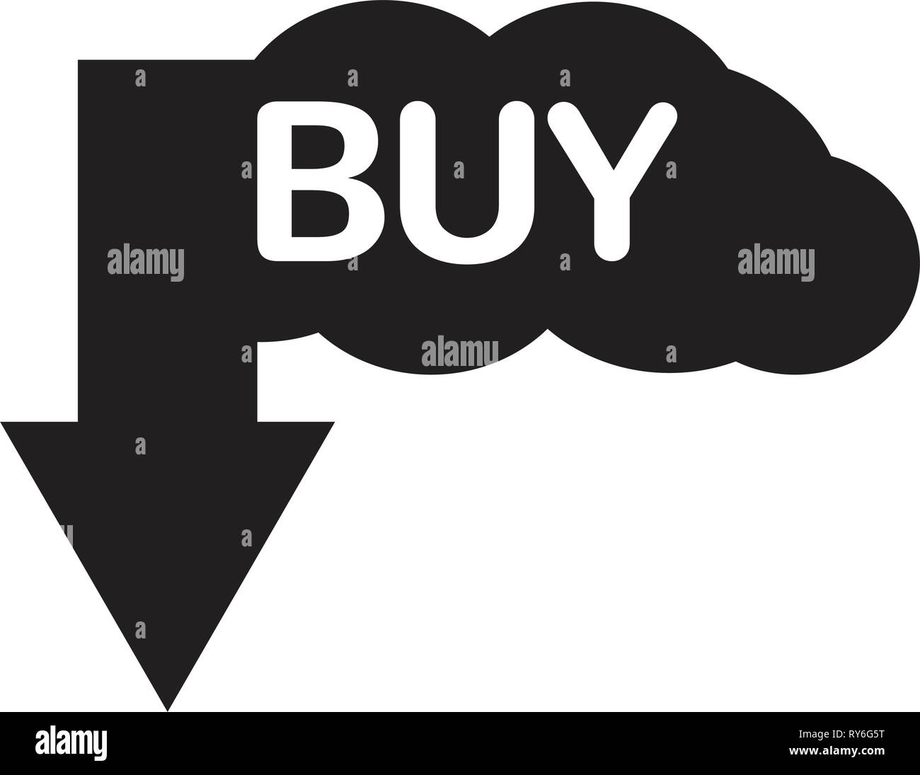 Download arrow with a cloud Stock Vector Image & Art - Alamy