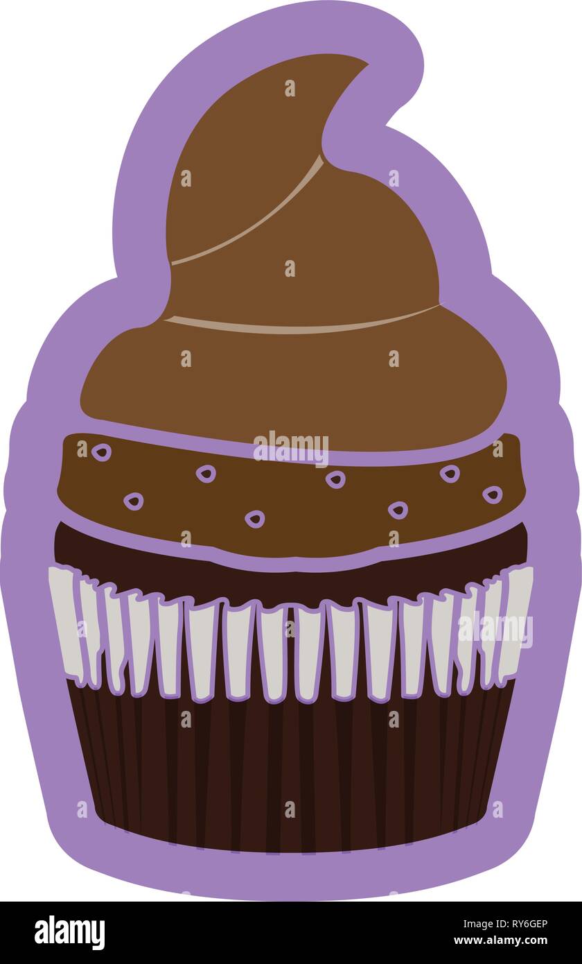Isolated colored cupcake icon Stock Vector Image & Art - Alamy
