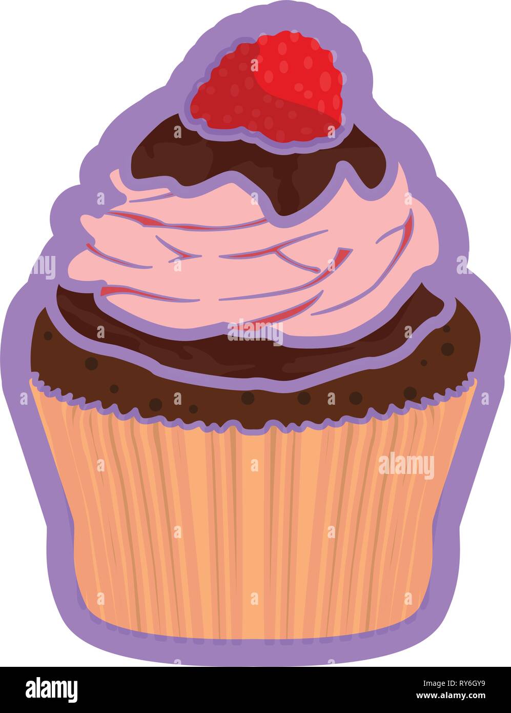 Border design cupcake illustration hi-res stock photography and images ...