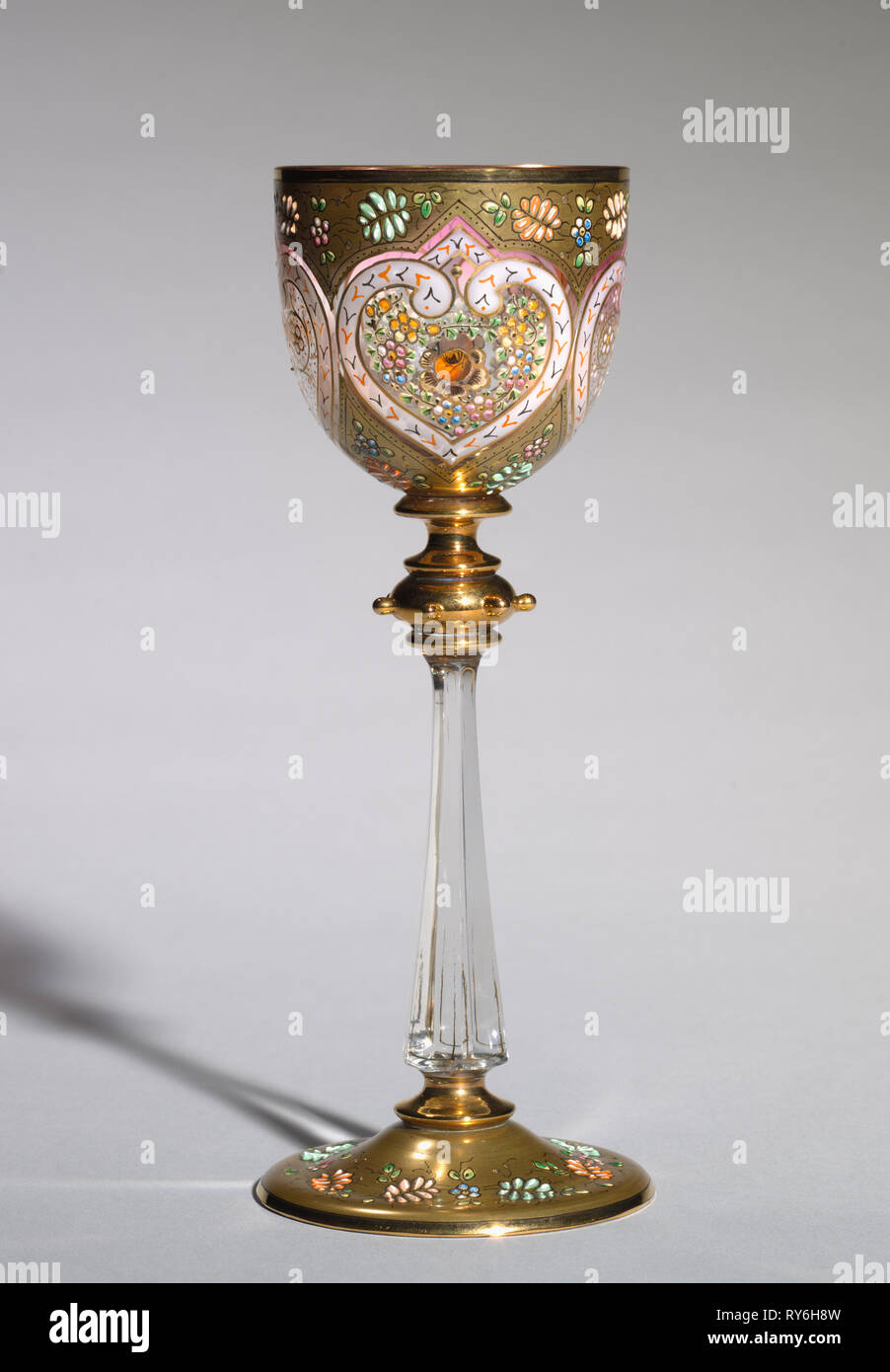 Gold enamelled stemmed glass hires stock photography and images Alamy