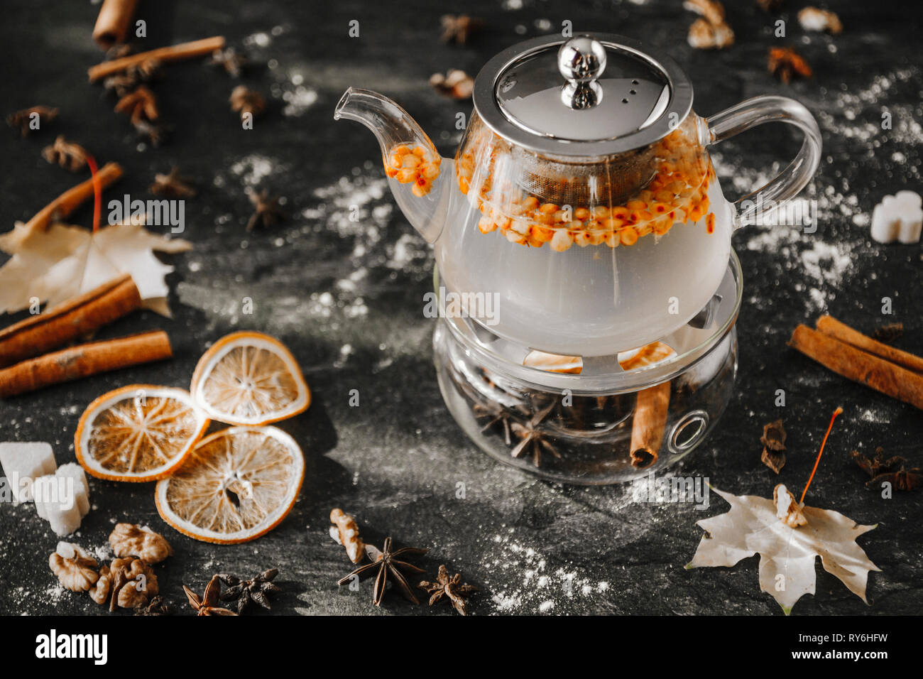 High angle view messy tea hi-res stock photography and images - Alamy