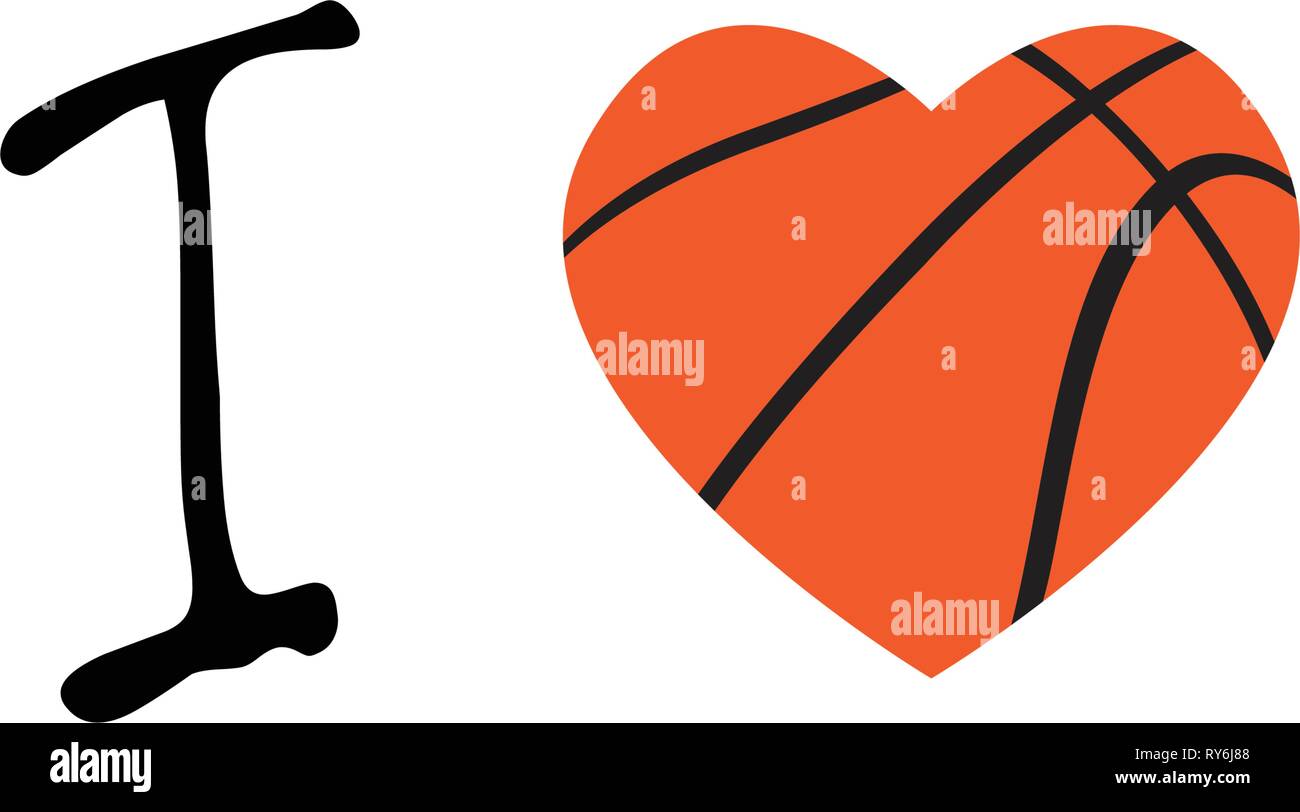 I love basketball poster Stock Vector Image & Art Alamy