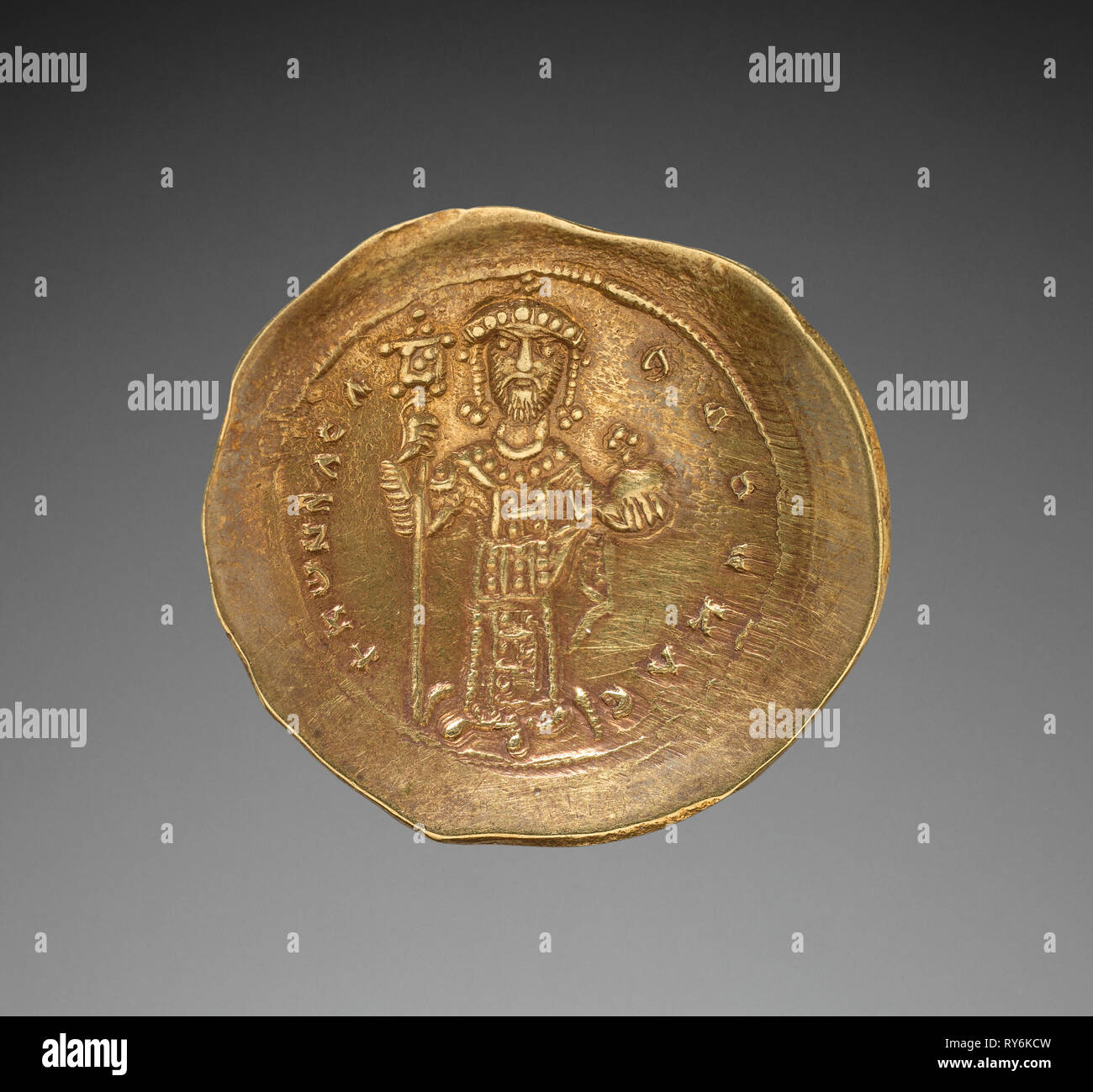Scyphate, 1059-1067. Byzantium, 11th century. Gold; diameter: 2.5 cm (1 in Stock Photo
