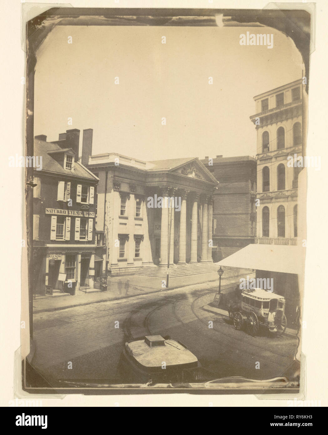 First Bank of the United States, Philadelphia, 1859. Frederick DeBourg Richards (American, 1822-1903). Salted paper print from wet collodion negative; image: 20.4 x 15.5 cm (8 1/16 x 6 1/8 in.); paper: 22.3 x 16.4 cm (8 3/4 x 6 7/16 in.); matted: 50.8 x 40.6 cm (20 x 16 in Stock Photo