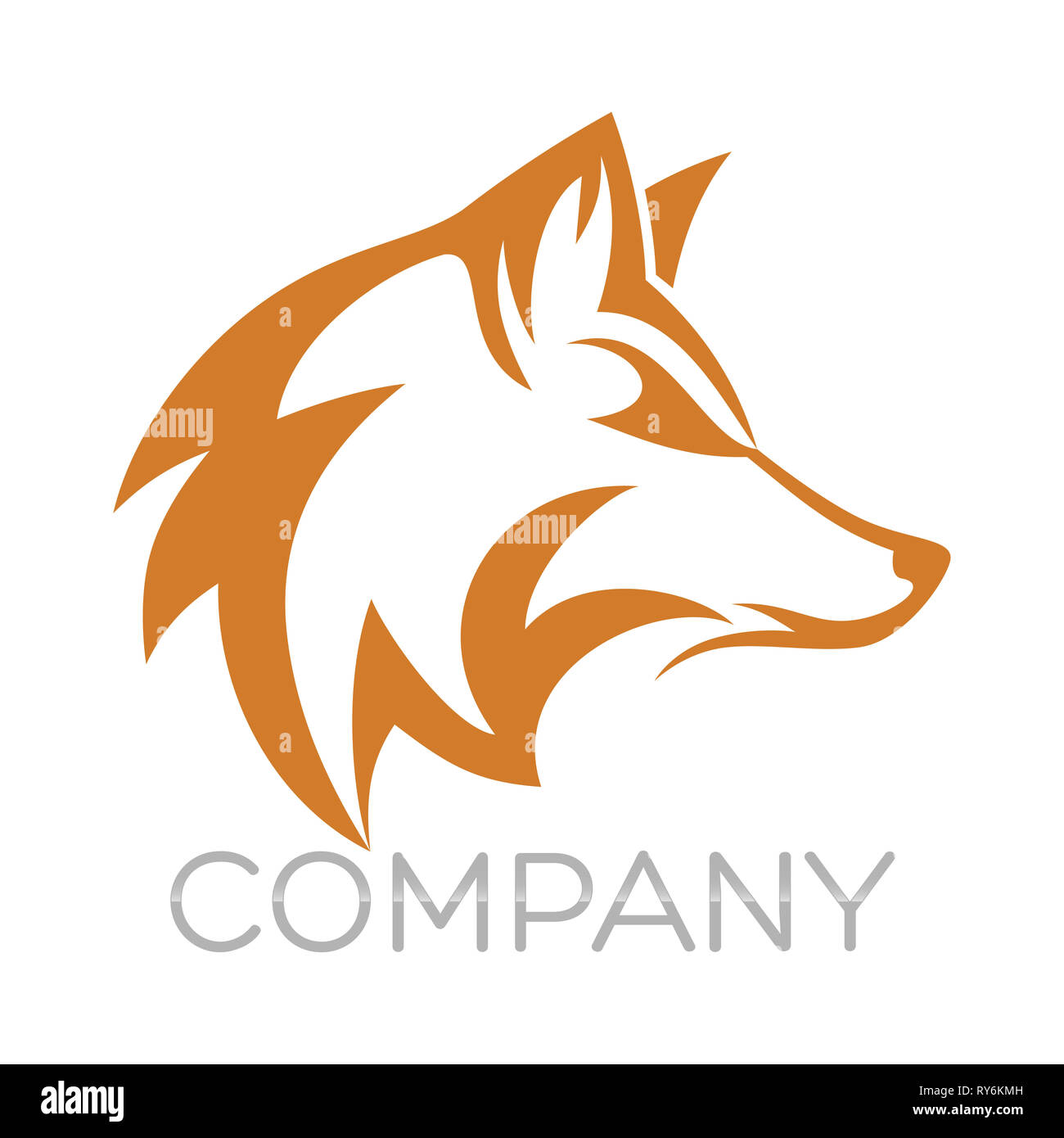 Modern fox logo Stock Photo