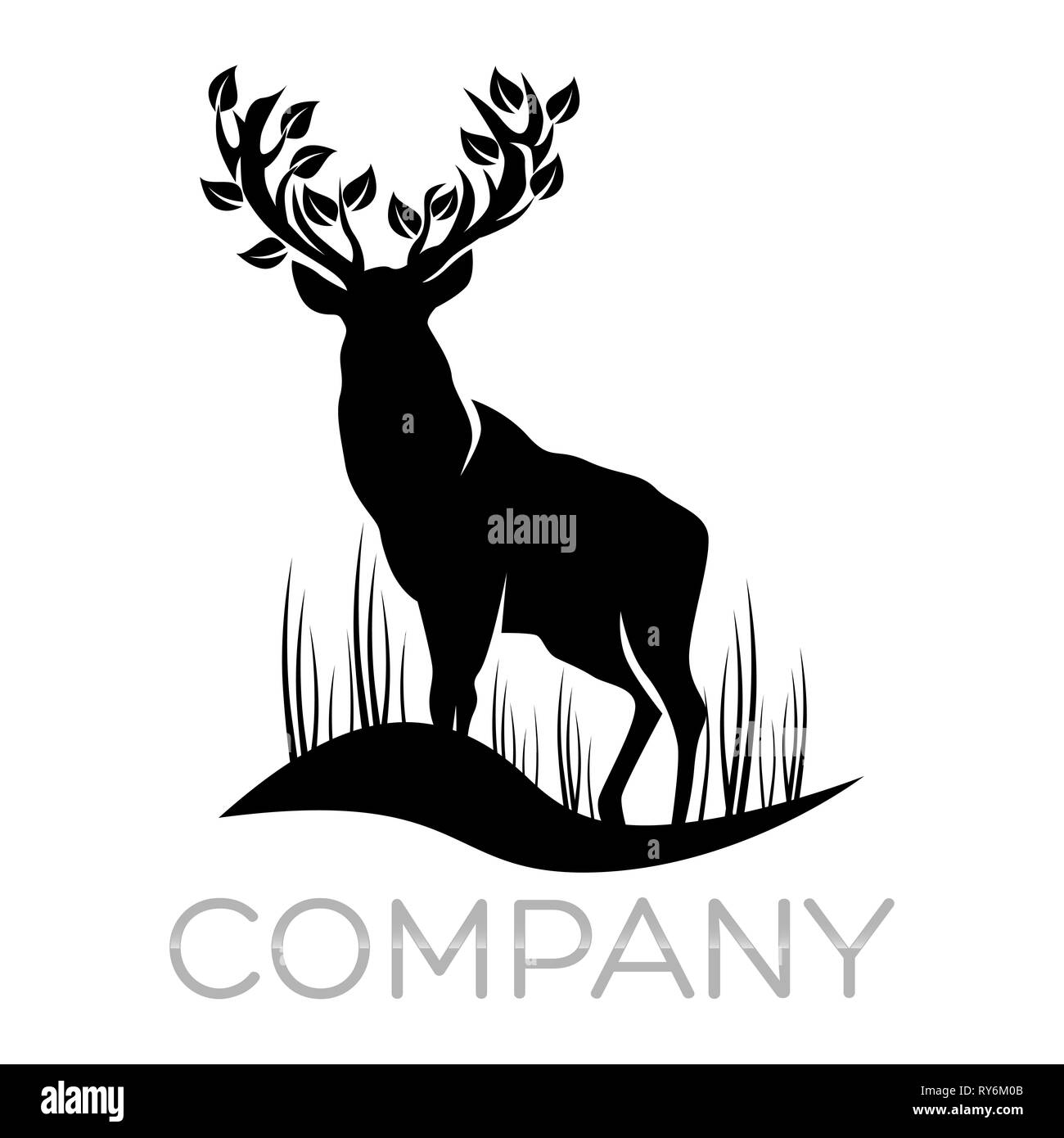Modern deer logo Stock Photo Alamy
