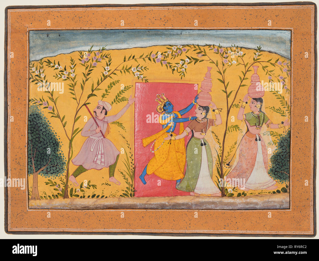 Krishna Exacts A Toll From The Milkmaids From A Bhagavata - 