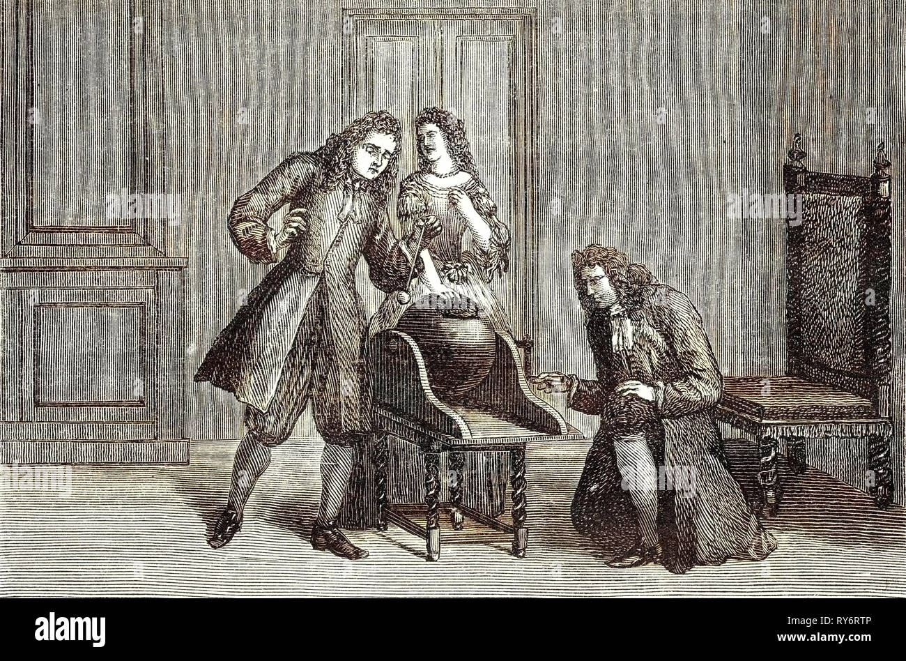 Experiment of Otto Von Guericke Stock Photo - Alamy