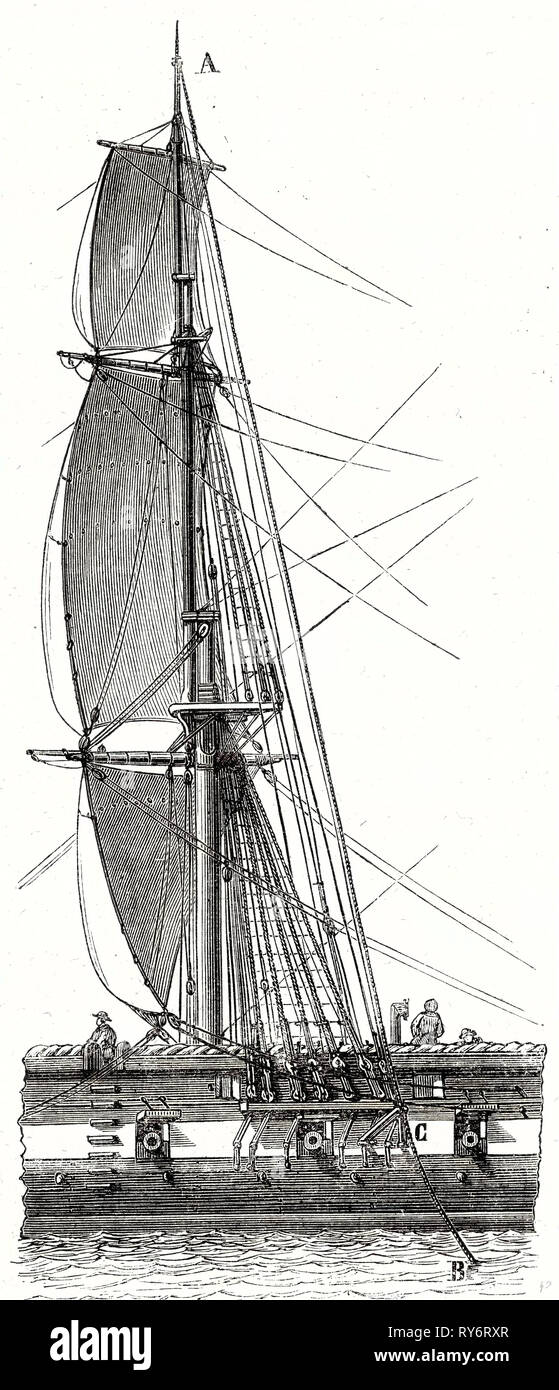 A French Ship's Lightning Rod Stock Photo Alamy