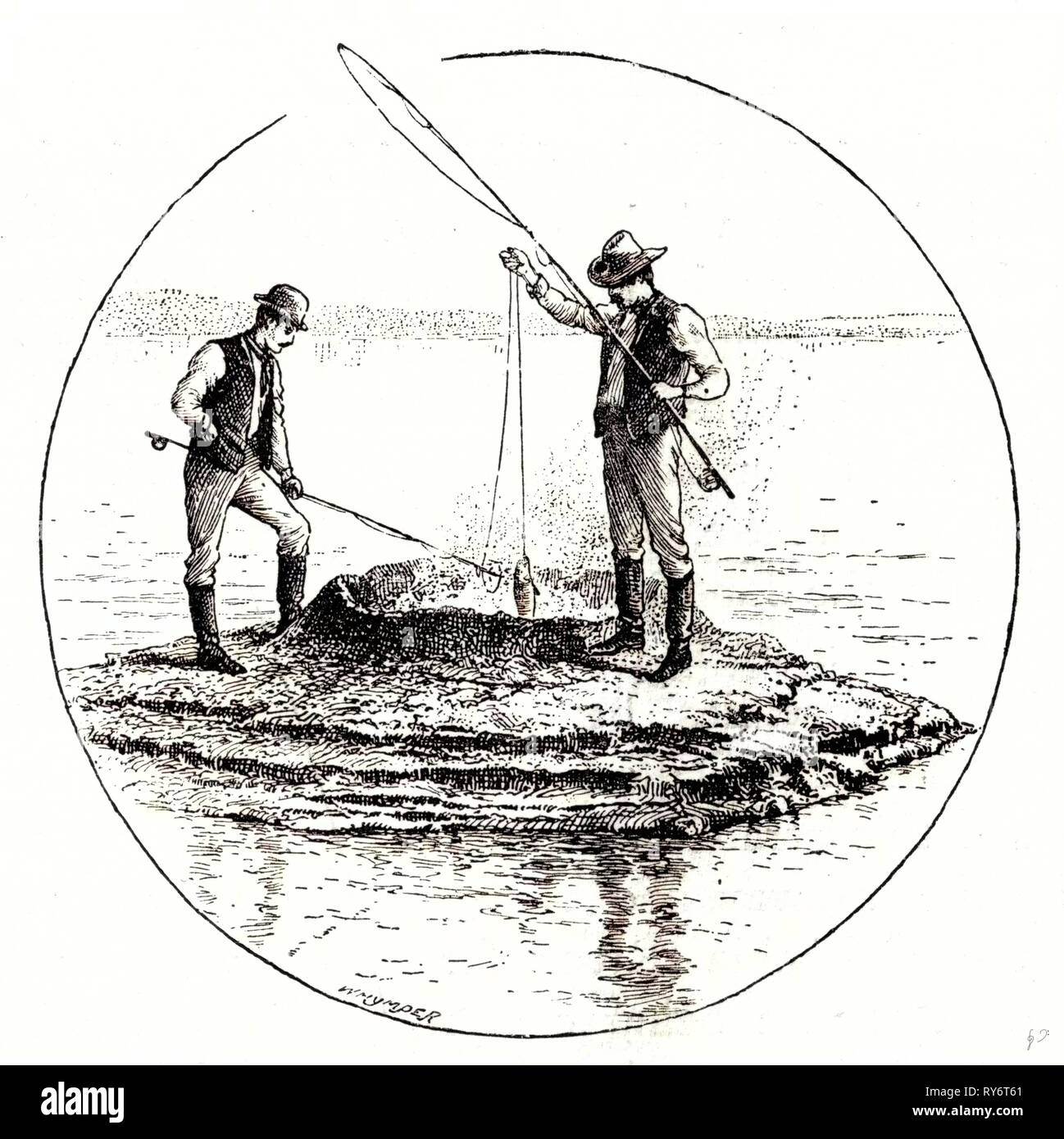 The Hot Cone in the Yellowstone Lake 1891 USA Stock Photo