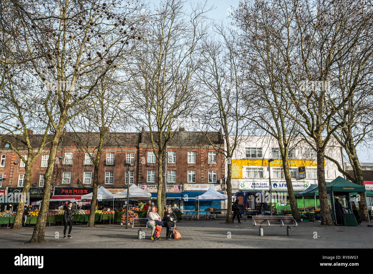 Walthamstow Town Square, Walthamstow, East London, England, UK Stock