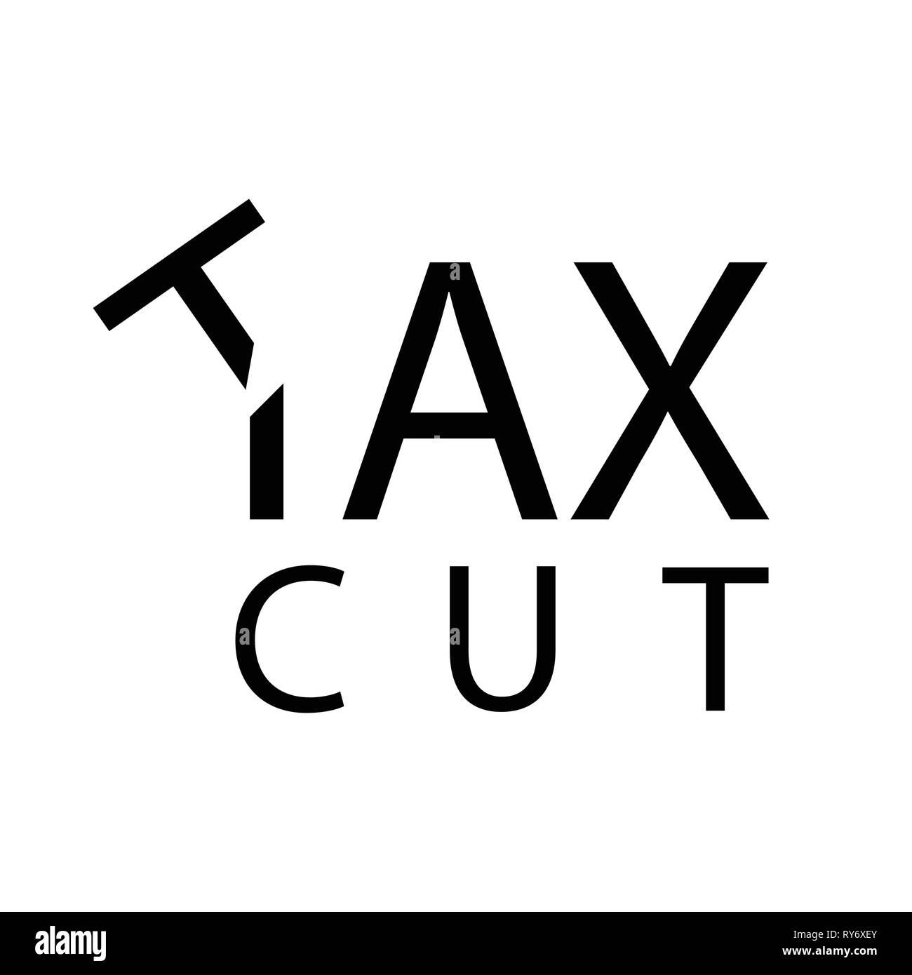 Tax cut concept Stock Vector