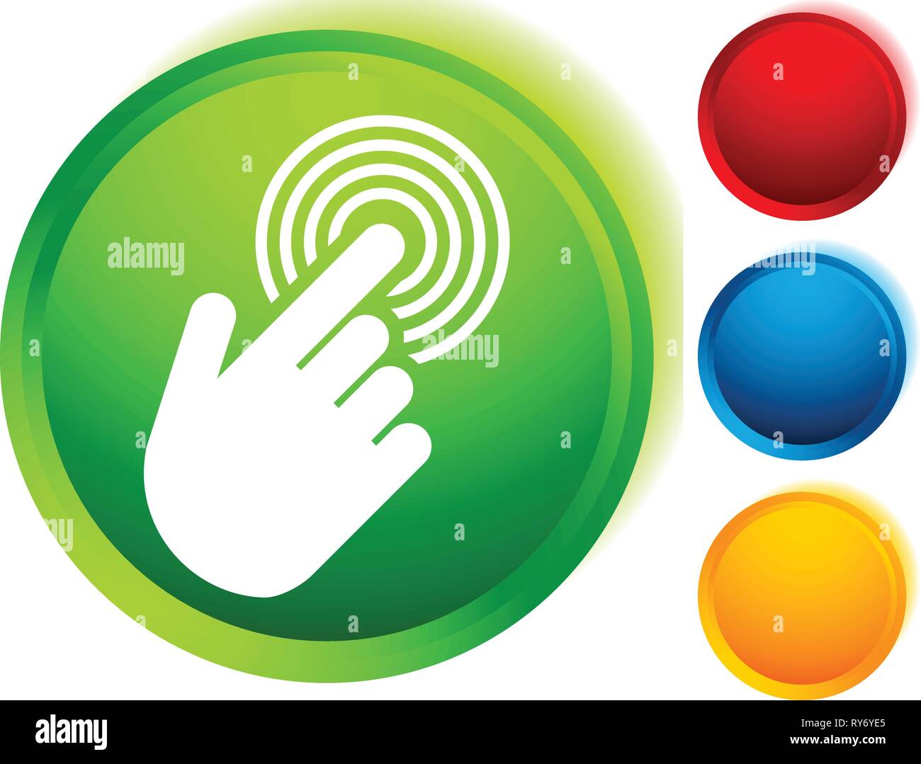 Tapping touchscreen on interface, mobile phone, icon Stock Vector Image ...