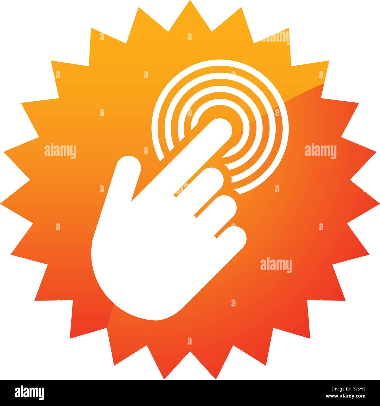 Tapping touchscreen on interface, mobile phone, icon Stock Vector Image ...